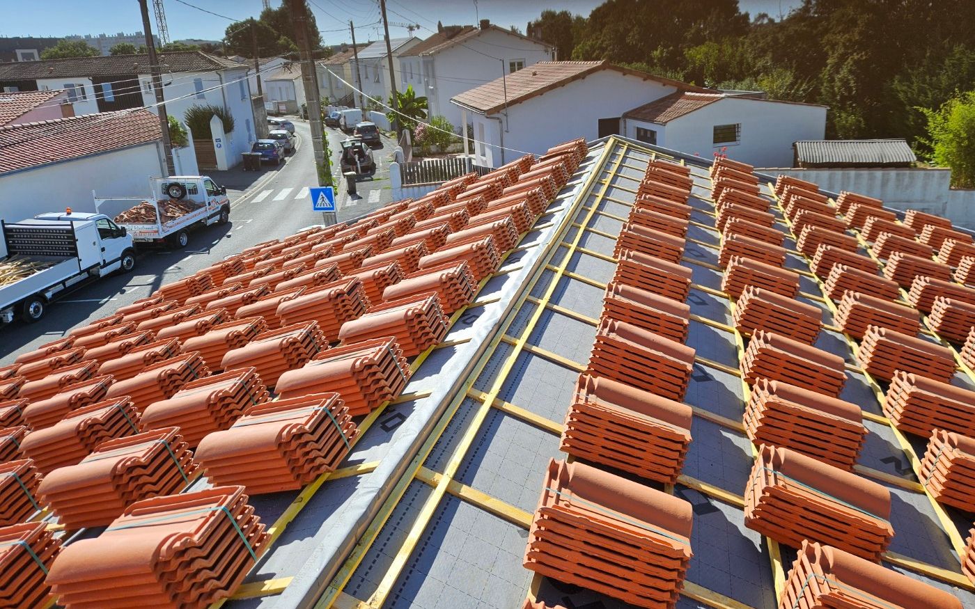 Toiture avant intervention du couvreur à Pliboux