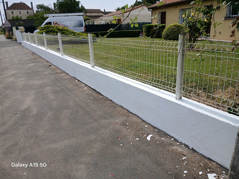 Peinture mur de cloture rom 79120 après